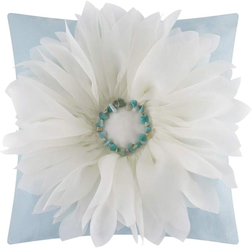 Decorative 3D Flower Shaped Throw Pillow - A-white / 18x18 inch(cover only)