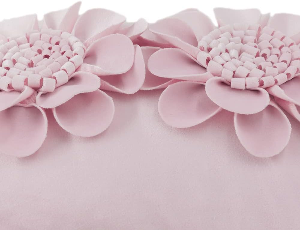 VG|bright-pink|3D Flower Throw Pillow Cover