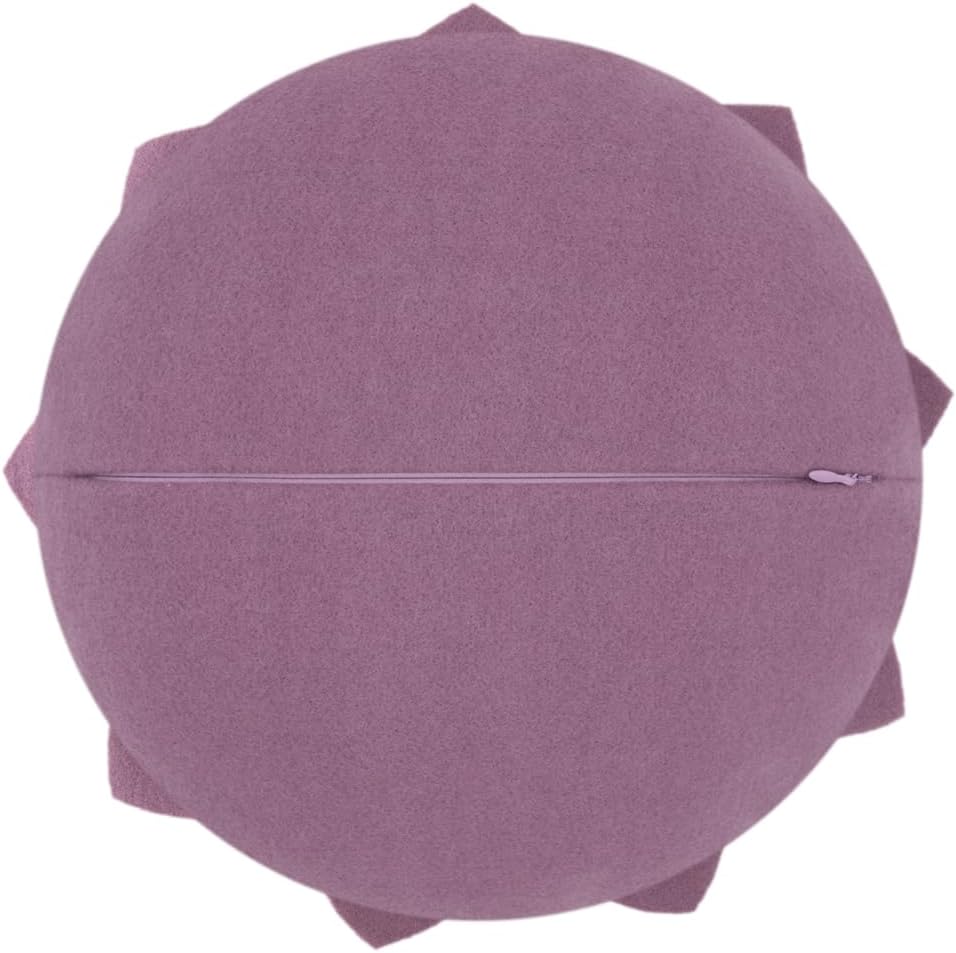VG|purple|3D Flower Throw Pillows with Insert Included Decorative Handmade Accent Round Pillow Cushion for Couch Bedroom Aesthetic Home Decor