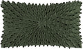 3D Flower Throw Pillow Cover, Velvet, Light Grey - 20" x 12" (Pack of 1) / Green - Wool