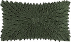 VG|green-wool|3D Flower Throw Pillow Cover, Velvet, Light Grey
