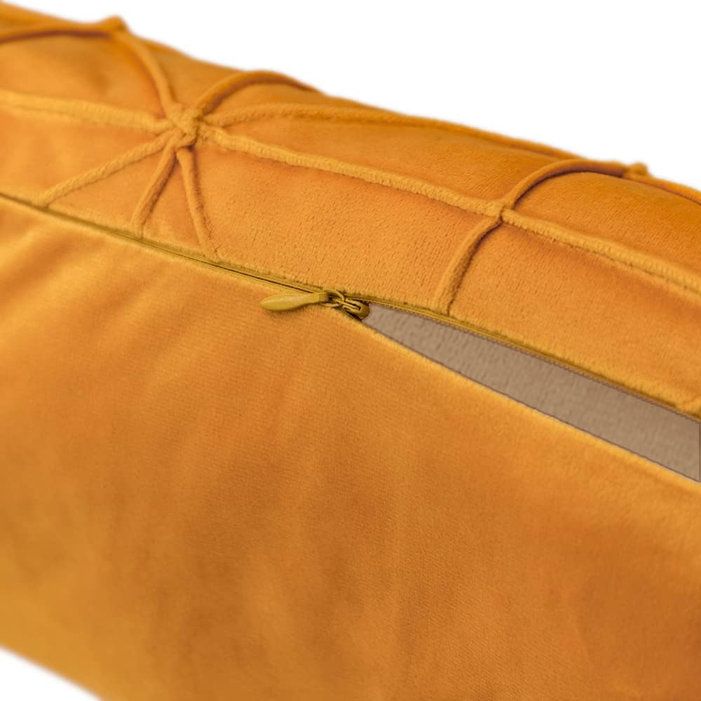 VG|yellow|Velvet Pillow Cover