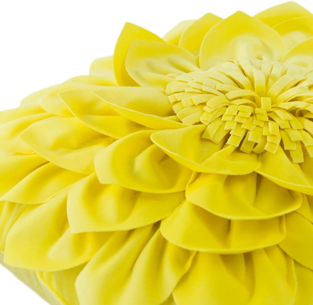 VG|egg-yellow|3D Flower Throw Pillow Covers