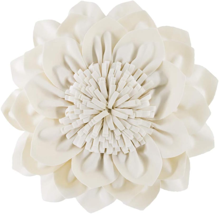 Decorative Throw Pillow with Insert - Cream White / 14 inches