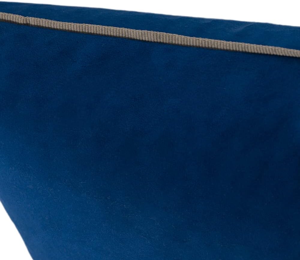 VG|navy-blue-j602-37|Solid Velvet Decorative Throw Pillowcase Luxury Soft Cushion Cover for Sofa Couch Chair Blue