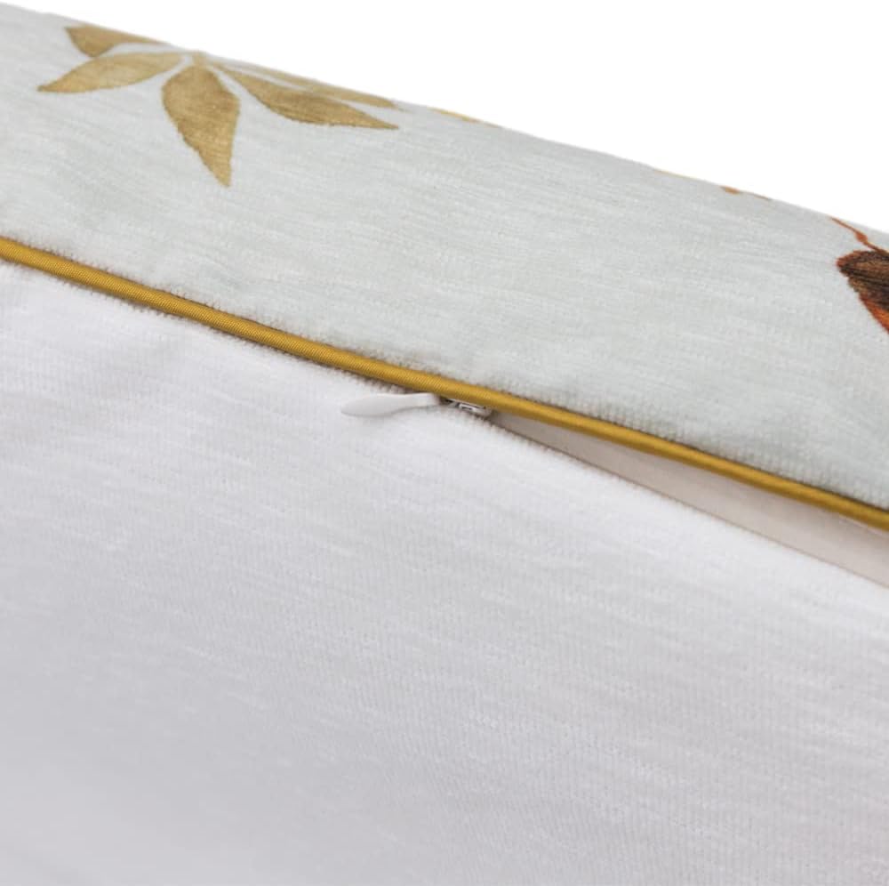 VG|pumpkin|Sunflower Throw Pillow Cover, White