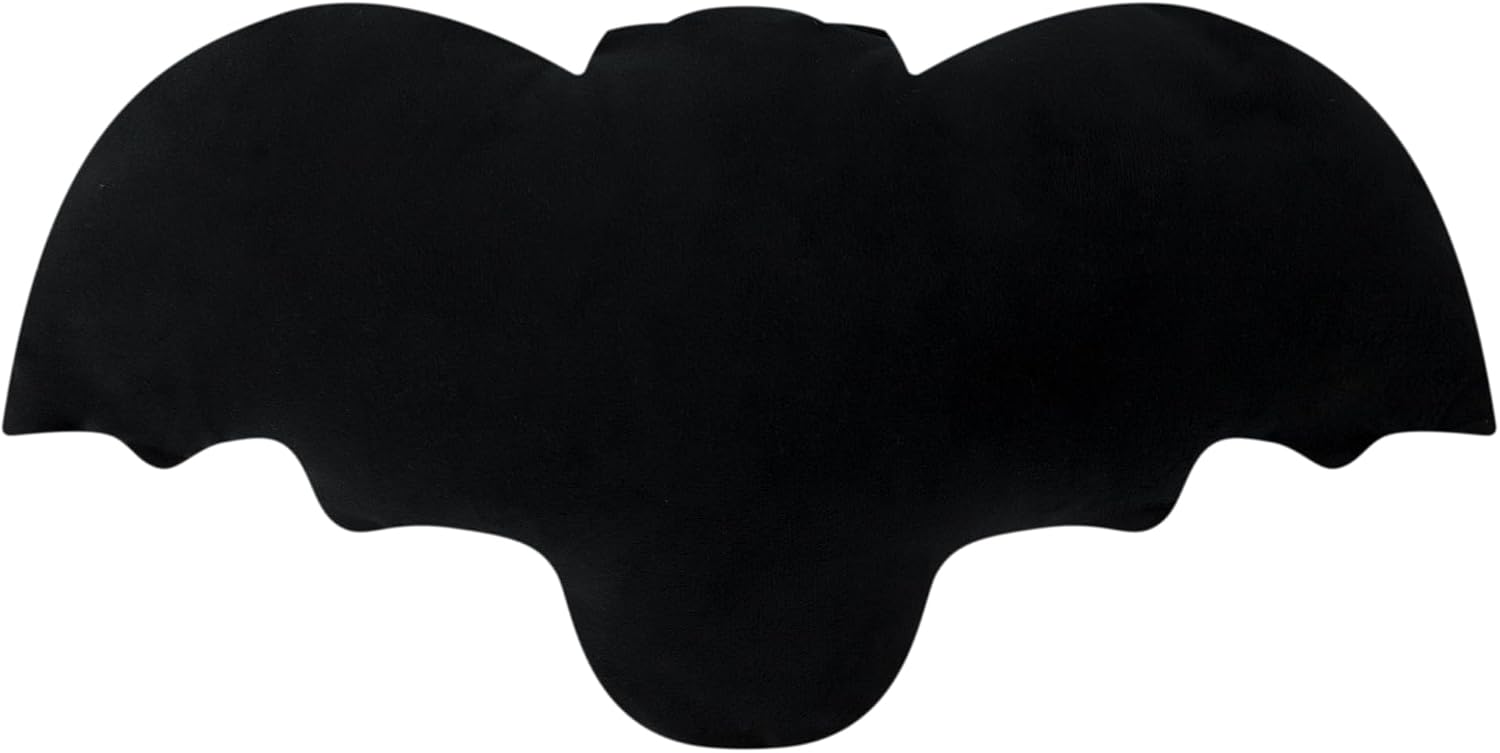 3D Black Plush Bat Throw Pillow Decorative Cushion for Halloween Sofa Couch Bedroom Party