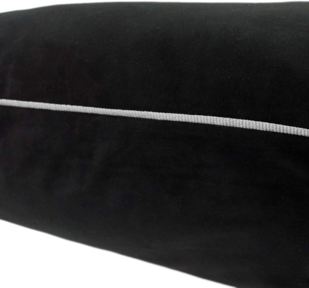 VG|black|Solid Velvet Decorative Throw Pillowcase Luxury Soft Cushion Cover for Sofa Couch Chair Blue