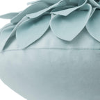 VG|sky-blue|3D Flower Throw Pillow Cover Decorative Round Cushion Floral Accent Pillowcase for Bedroom Living Room Bed Couch Pink Velvet