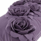 VG|purple|3D Flower Throw Pillow Cover Lavender