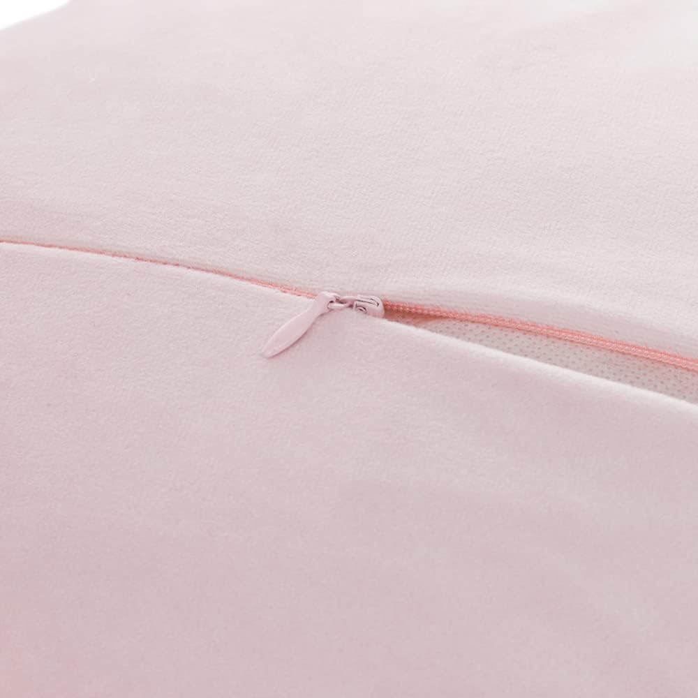 VG|light-pink|Flower Throw Pillow Cover Decorative Round Pillowcase Floral Cushion for Bed Sofa Couch Car Decor