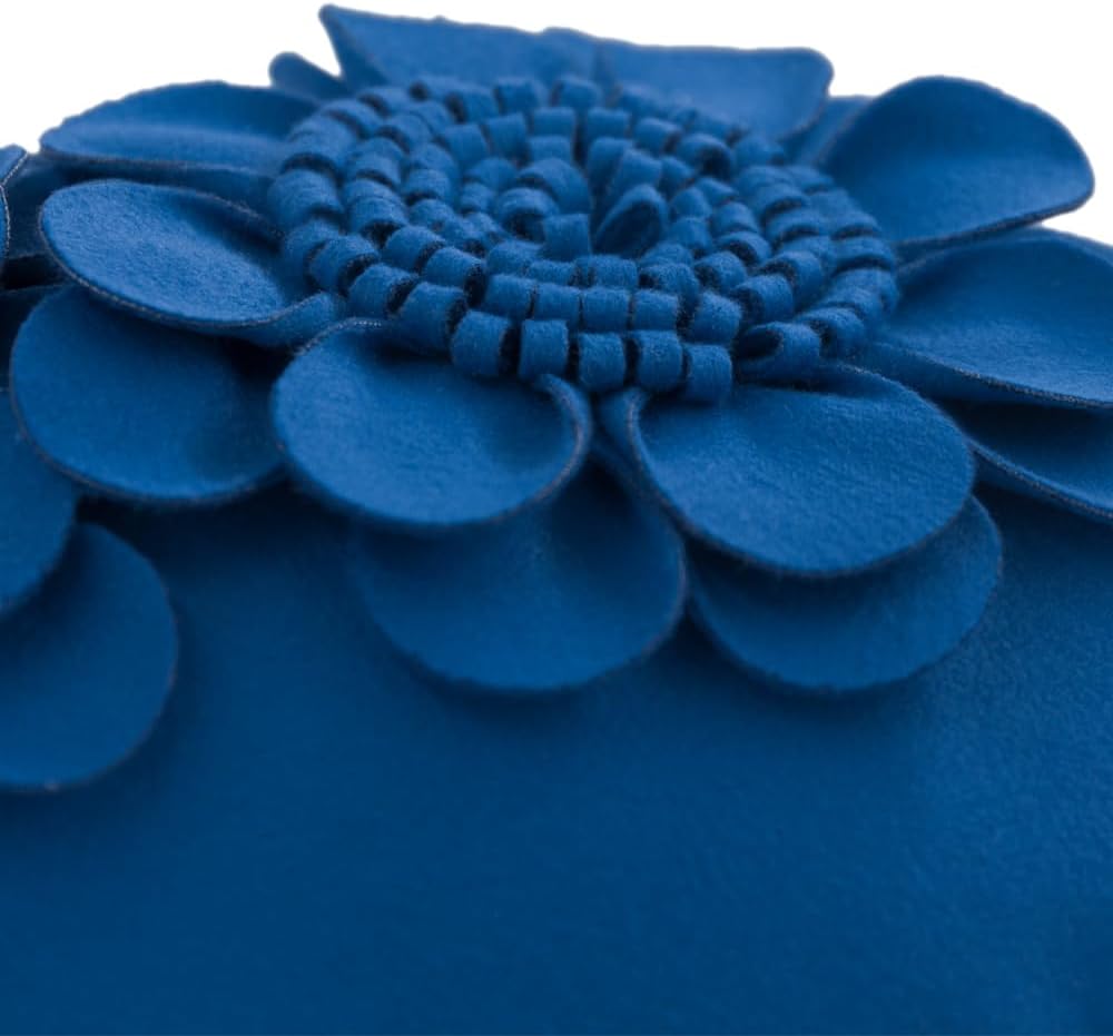 VG|royal-blue|3D Flower Throw Pillow Cover