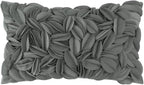 VG|dark-grey-velvet|Handmade 3D Floral Throw Pillow Cover