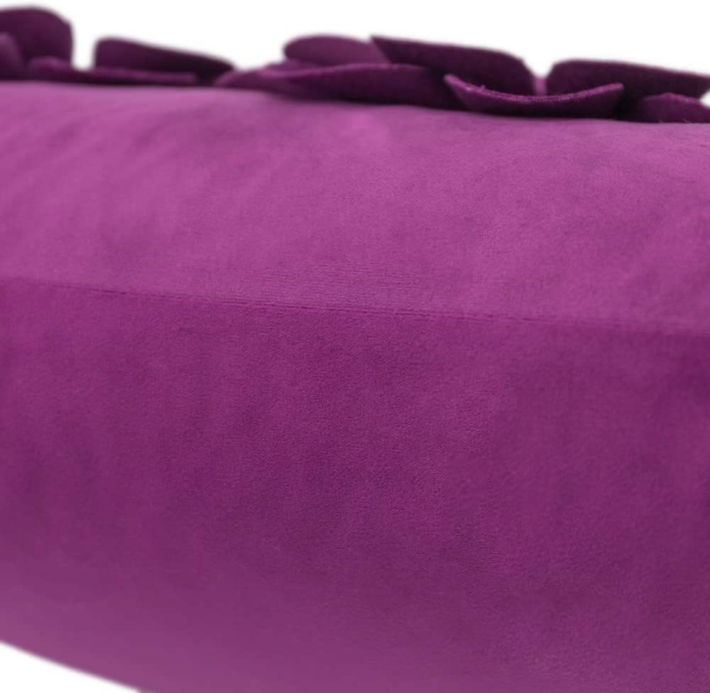 VG|purple-red|3D Flower Throw Pillow Cover