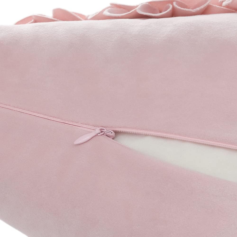 VG|light-pink|Handmade 3D Flower Throw Pillow Cover