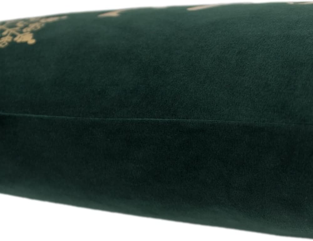 VG|christmas-green|Gold Foil Decorative Accent Throw Pillow Cases Rectangle Cushion Covers for Bed Living Room White