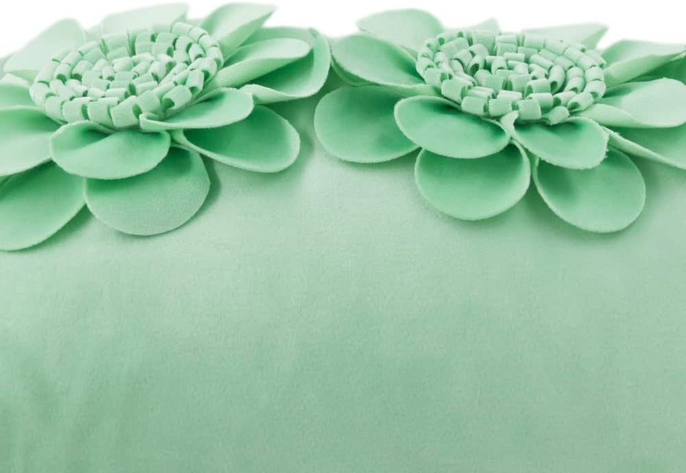 VG|mint-green|3D Flower Throw Pillow Cover