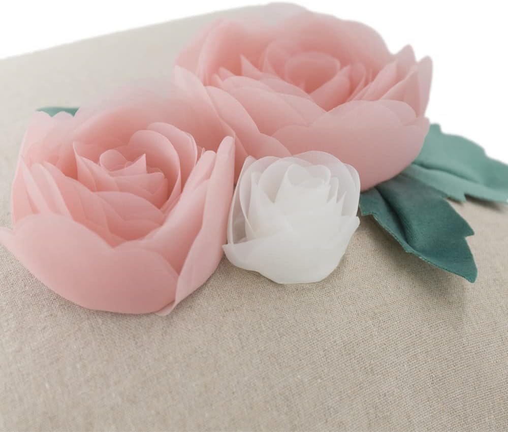 VG|c|De or tive 3D Flower Throw Pillow overs ent Flor l Pink Pillow ses for ou h Bed Home Living Room F rmhouse De or h