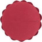 VG|red|Handmade 3D Flower Throw Pillow Round Cushion