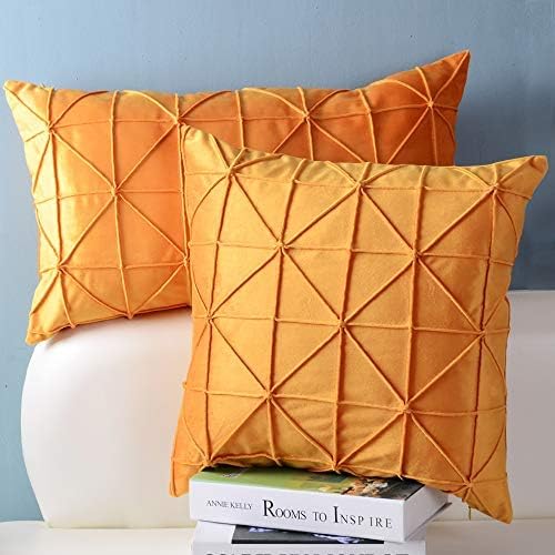 VG|yellow|Velvet Pillow Cover