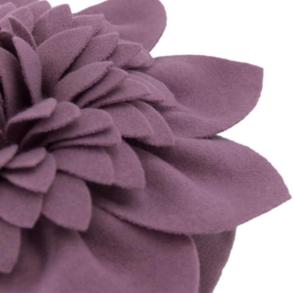 VG|purple|3D Flower Throw Pillows with Insert Included Decorative Handmade Accent Round Pillow Cushion for Couch Bedroom Aesthetic Home Decor