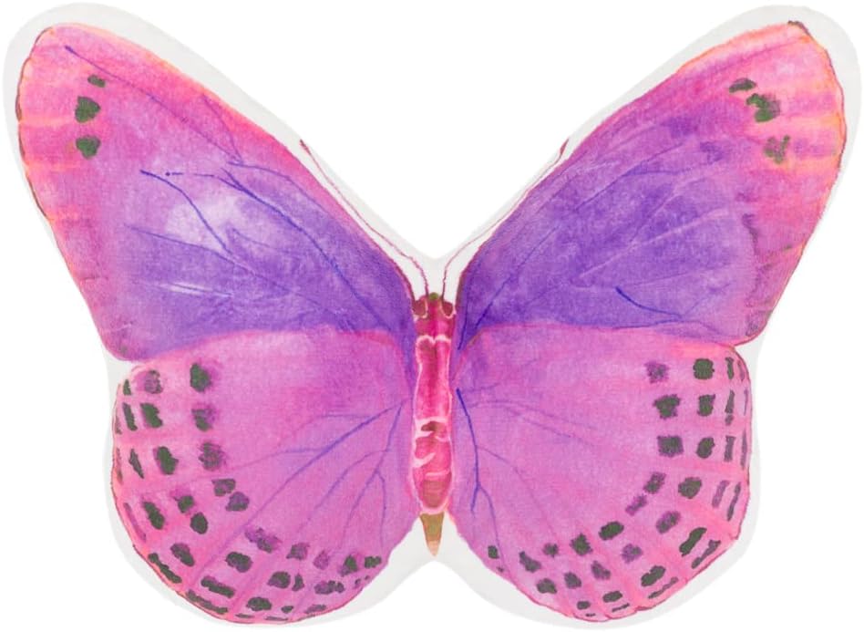 VG|z-neck-pink|3D Butterfly Throw Pillow, Hot Pink