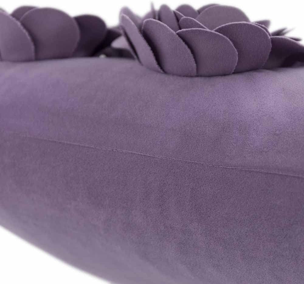 3D Flower Throw Pillow Cover Lavender