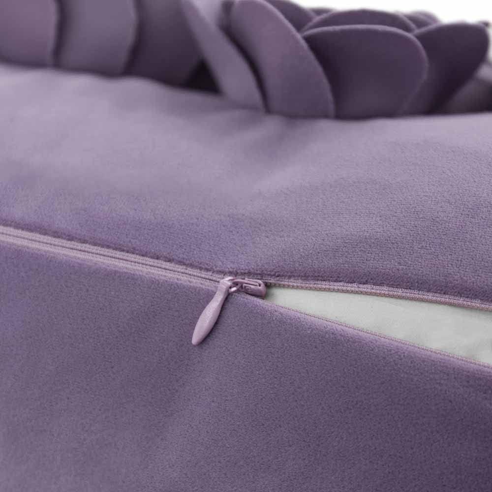 3D Flower Throw Pillow Cover Lavender
