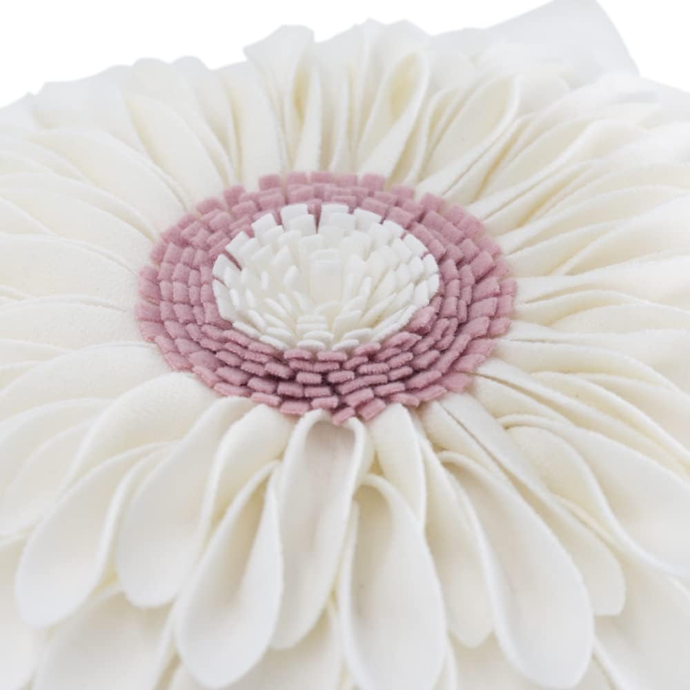 VG|white-cream-white|3D Sunflowers Throw Pillow Cover Wine Red
