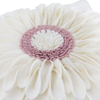 VG|white-cream-white|3D Sunflowers Throw Pillow Cover Wine Red