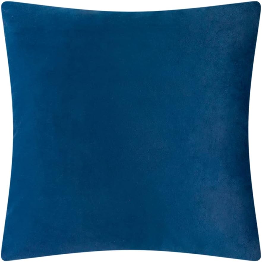VG|navy-blue|Decorative Flower Throw Pillow Cover 3D Sunflower Pillow Case Velvet Cushion Floral Pillowcase for Bed Living Room Couch Chair