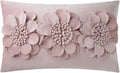 3D Flower Throw Pillow Cover - Rose Gold / Velvet