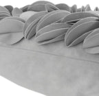 VG|grey-velvet|Handmade 3D Floral Throw Pillow Cover