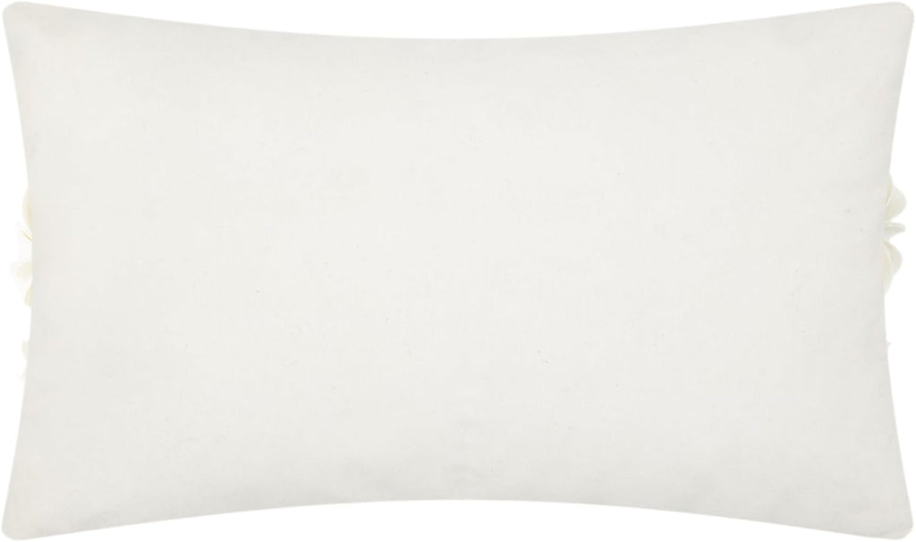 VG|cream-velvet|3D Flower Throw Pillow Cover, Velvet, Light Grey