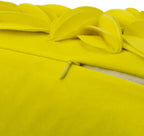 VG|york-yellow-velvet|Handmade 3D Floral Throw Pillow Cover