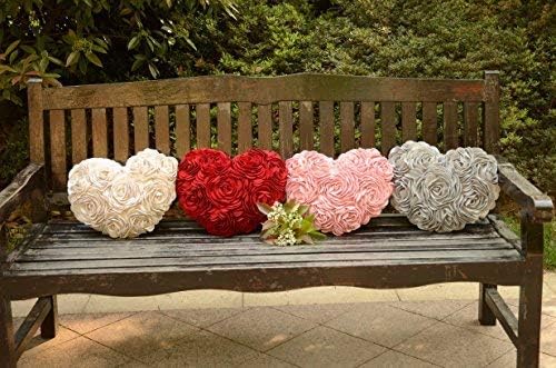 VG|gray,pink|Heart Flower Throw Pillow Covers
