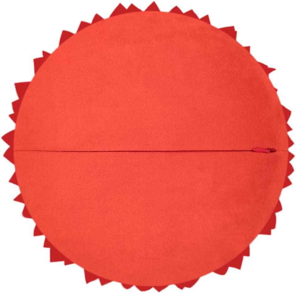 VG|orange|3D Flower Throw Pillow Cover Aesthetic Decorative Daisy Accent Pillow Case Hand Crafted Cushion Round Floral Pillowcase for Home Bed Couch Bedroom Chair