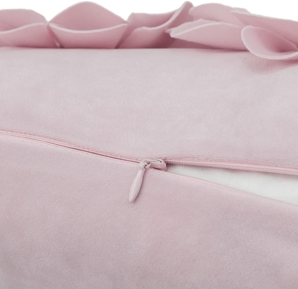 VG|bright-pink|3D Flower Throw Pillow Cover