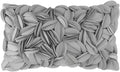 Handmade 3D Floral Throw Pillow Cover - 20" x 12" (Pack of 1) / Grey - Velvet