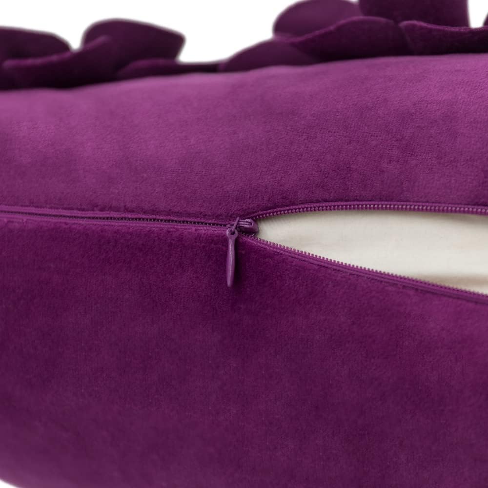 VG|purple-red|3D Flower Throw Pillow Cover