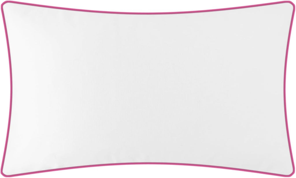 Canvas Throw Pillow Cover with Pink Hearts Embroidered Design for Living Room Couch Sofa Bed Aesthetic