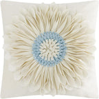 VG|white-beige|3D Sunflowers Throw Pillow Cover Wine Red