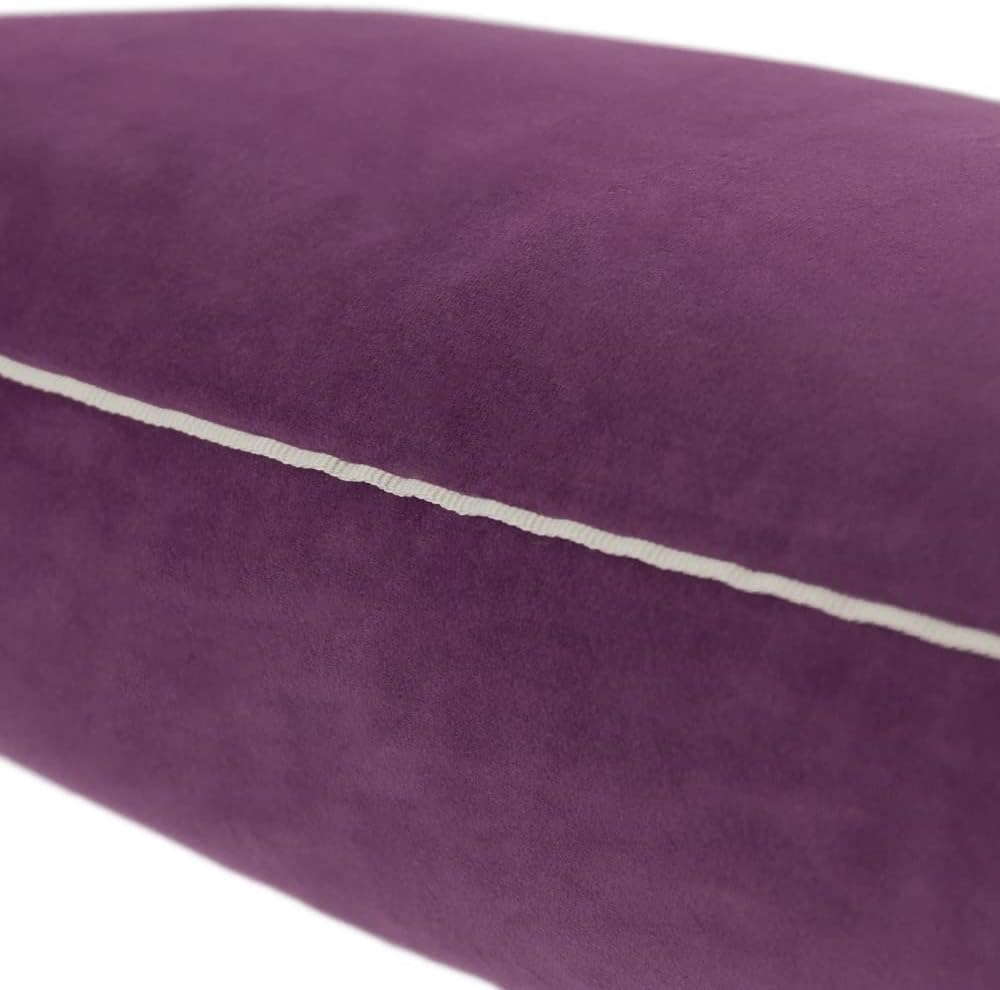 VG|eggplant-j602-45|Solid Velvet Decorative Throw Pillowcase Luxury Soft Cushion Cover for Sofa Couch Chair Blue