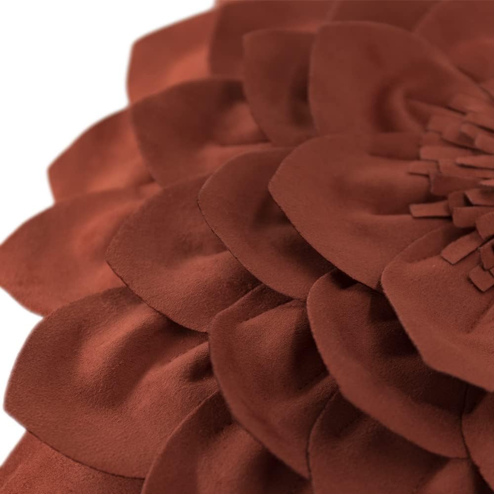 VG|dark-red|3D Flower Throw Pillow Covers