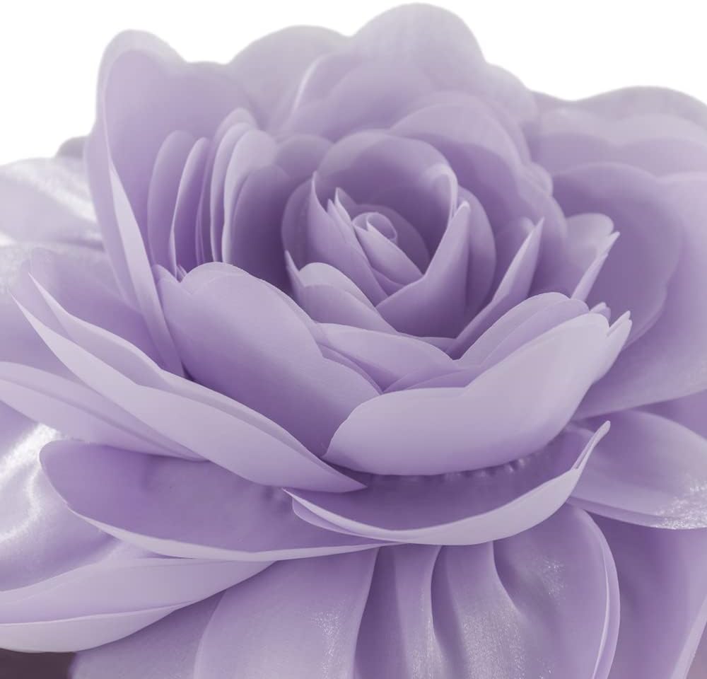 VG|purple|3D Flower Throw Pillow Cover