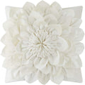 VG|cream-white|3D Flower Throw Pillow Covers