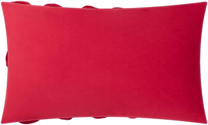 VG|red-velvet|Handmade 3D Floral Throw Pillow Cover