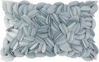 VG|sky-blue-solid-suede|Handmade 3D Floral Throw Pillow Cover