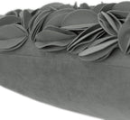 VG|dark-grey-velvet|Handmade 3D Floral Throw Pillow Cover
