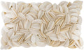VG|beige-solid-suede|Handmade 3D Floral Throw Pillow Cover